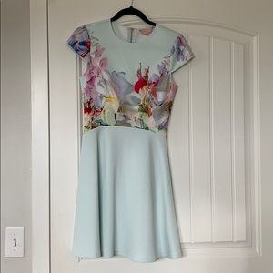 Ted baker mint Flare dress